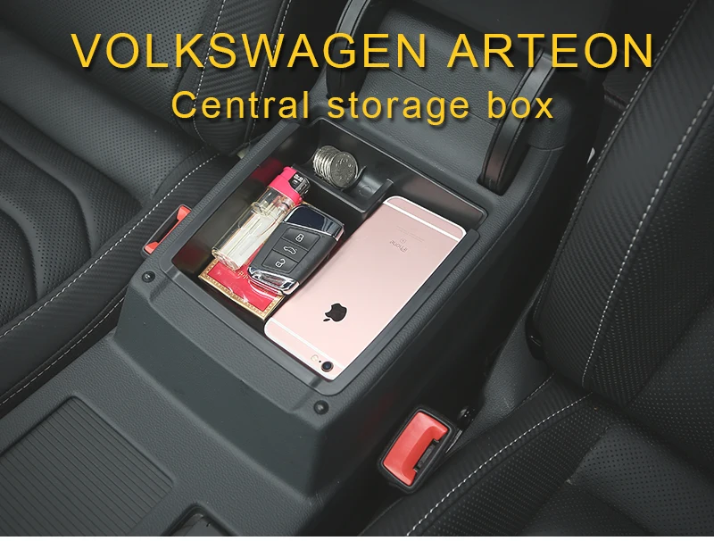 Для VW Volkswagen Arteon автомобильный Стайлинг центральный подлокотник коробка для хранения Органайзер чехол аксессуары для интерьера
