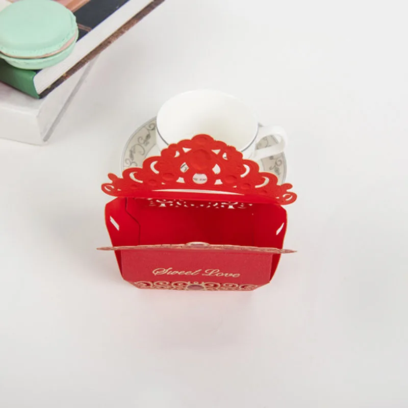 50pcs Crown Favor Boxes Candy Paper DIY For Wedding Party Sweety Box Treat Kids Birthday Girl Supplies Table Decor |