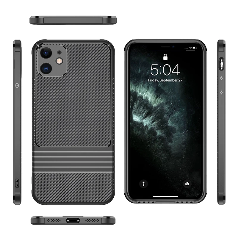 

XNCORN Hot Carbon Fiber Lightweight PP Protective Phone Case For IPhone 11 Pro Max Anti-fall Wear-resistant