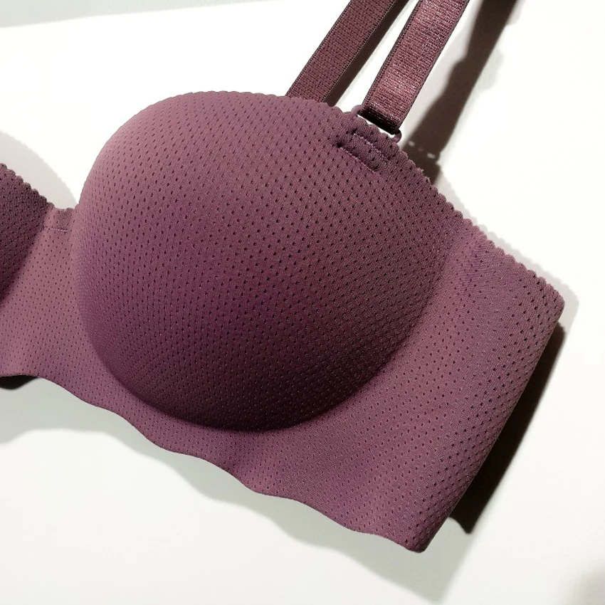 Sexy Bra Push Up Seamless Underwear for Women Solid Color Wireless Lingerie One-pieces Gather Thin Teens Girl Brassiere Top 2021