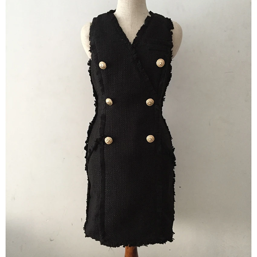 Женское твидовое платье на бретелях модельное дизайнерское без рукавов с