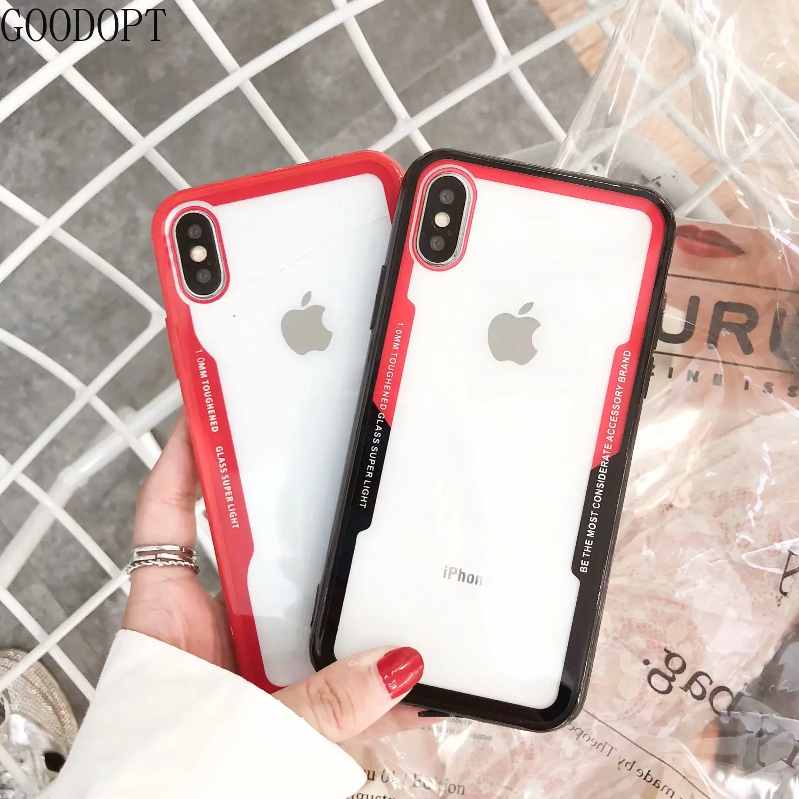 Цветной прозрачный противоударный чехол для телефона iPhone 11 Pro X XS XR Max 8 7 6 6S Plus