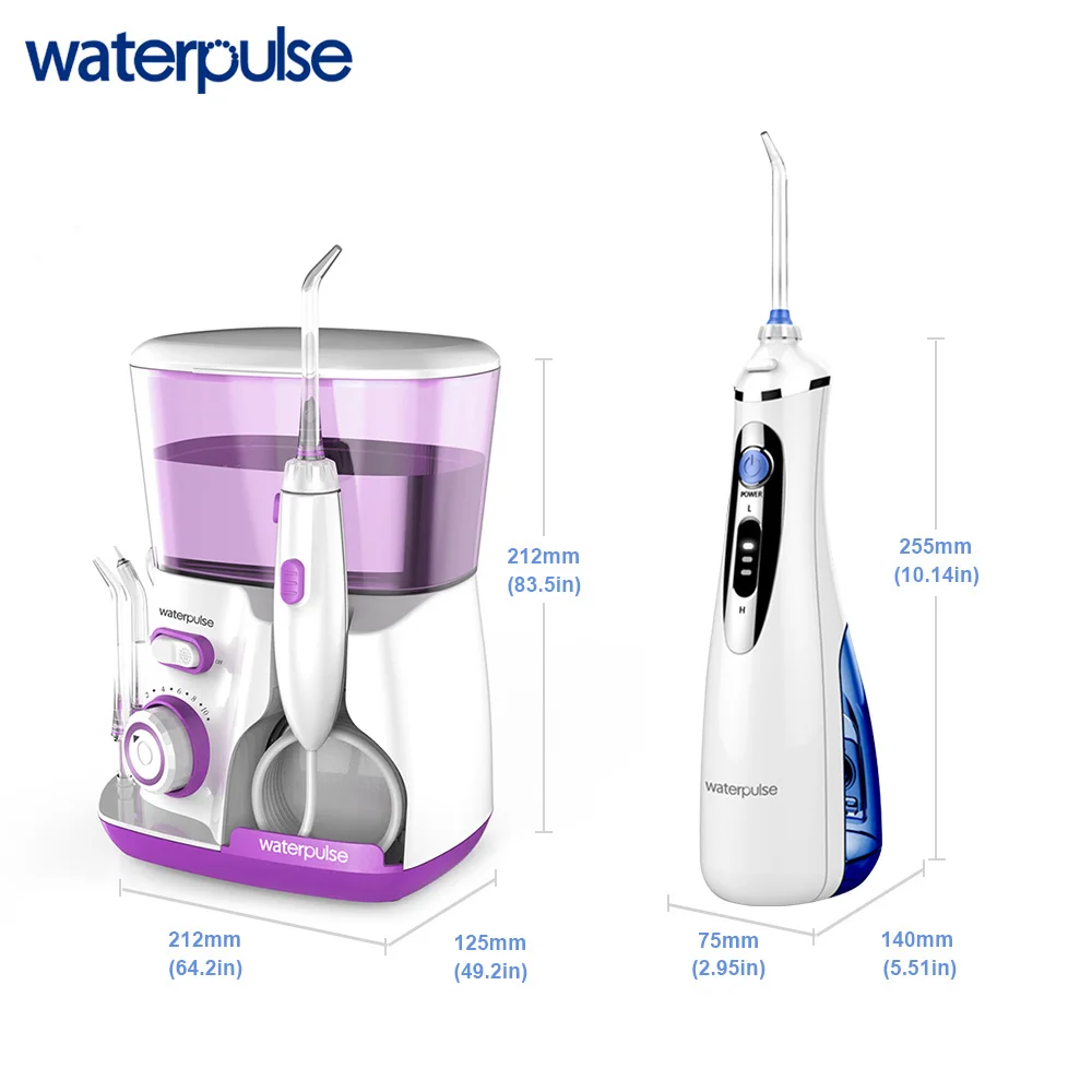 Waterpulse V300+V400Plus ирригатор воды с 9 советы электрические Ирригатор для полости рта