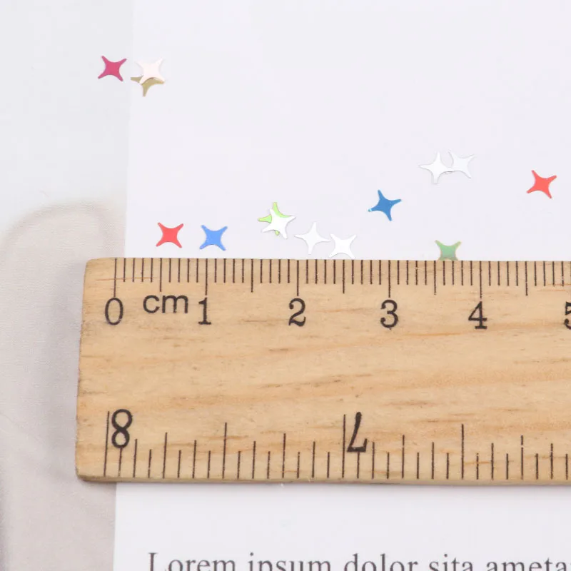 Ультратонкие Блестки для ногтей 4 мм с перекрещивающимися звездами блестки