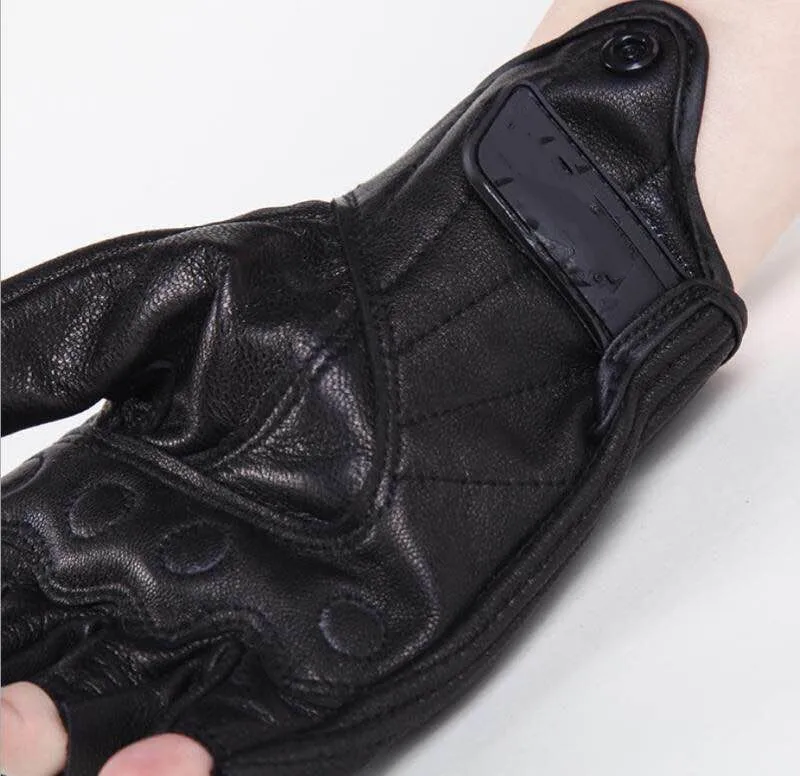 

Half Finger Motorcycle Gloves men women moto leather cycling gloves Motorcycle Protective Gears Motocross Ventilation Gloves New