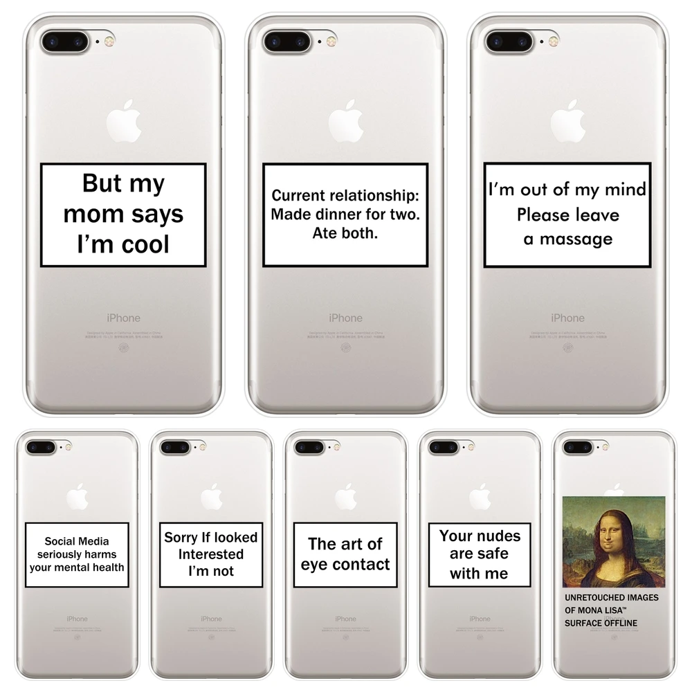 Силиконовый чехол из ТПУ для Apple iPhone 6 S 7 8 X XR XS Max мягкая задняя крышка с забавным