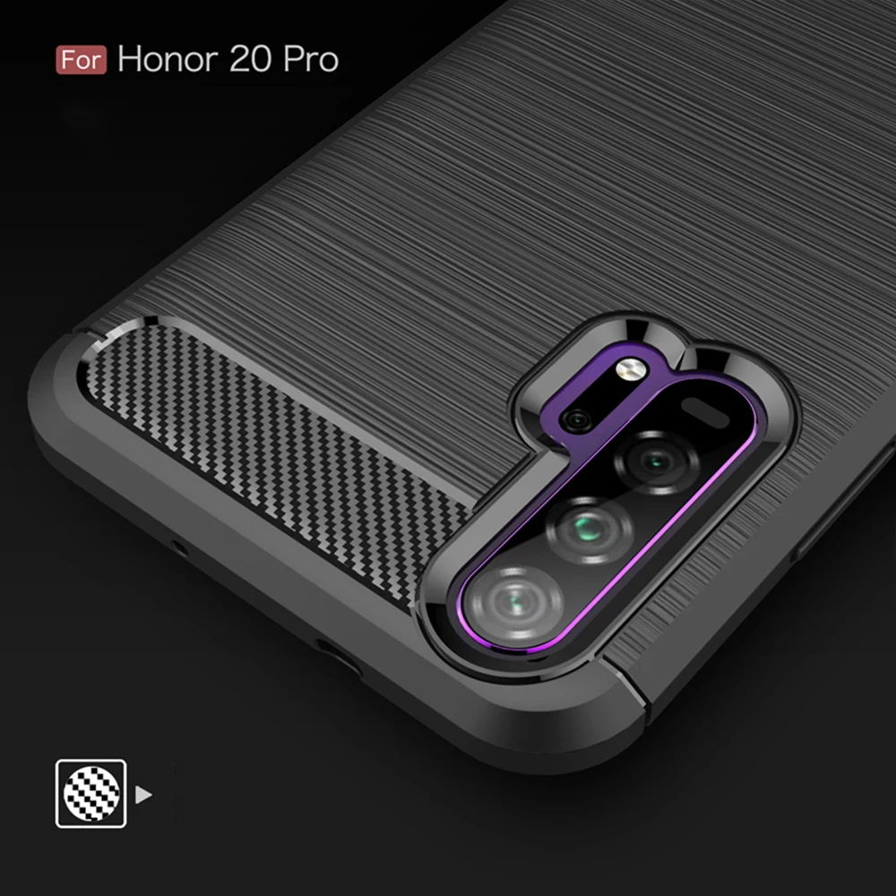 Чехол из углеродного волокна для Honor 20 Pro Nova 5i 9X 8S 8X прочный защитный чехол Huawei P30 Lite