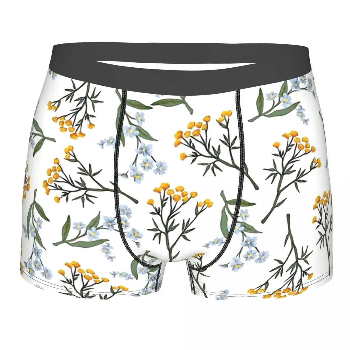 

Трусы мужские хлопковые в богемном стиле, с цветами