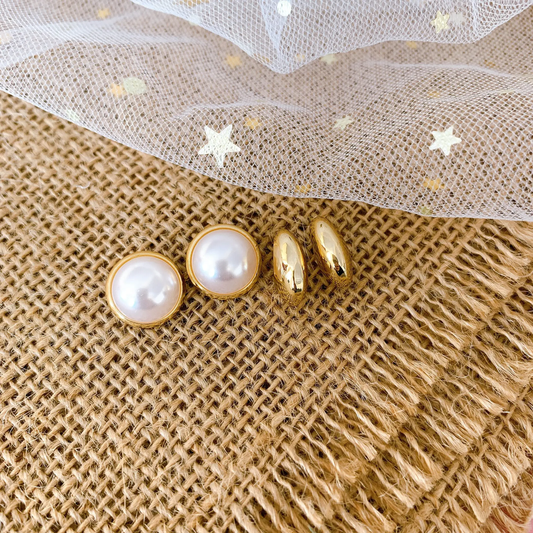 Новый Винтаж Мода имитация жемчуга металлические золотые серьги-гвоздики 4