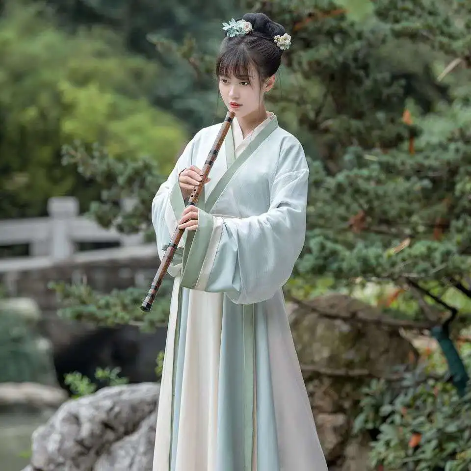 

Traditional Oriental Women Clothing Hanfu Dress for Women Ancient Chinese Ming Dynasty Fairy Folk Dance Stage Princess Costume