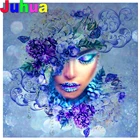 Diy камни в форме ромба изображение с круглыми алмазами, с фиолетовыми цветами женские 5d Алмазная мозаика вышивка с украшением в виде кристаллов алмаза iris для девочек узор Декор