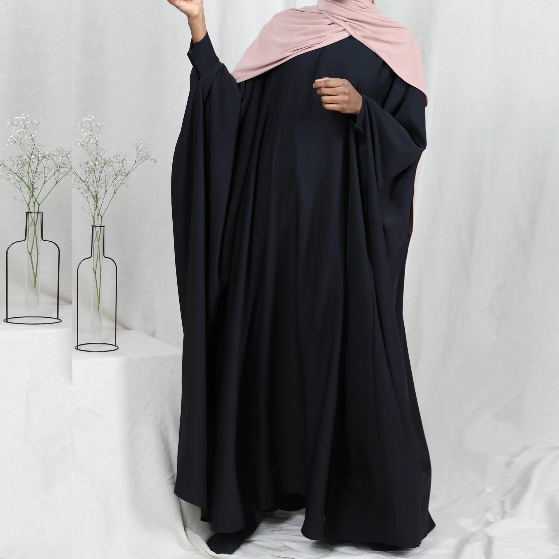 

Ramadan Abaya Dubai Jilbab Muslim Dress Eid Prayer Garment Dresses for Women Hijab Khimar Robe Abayas Islam Niqab Djellaba Burka