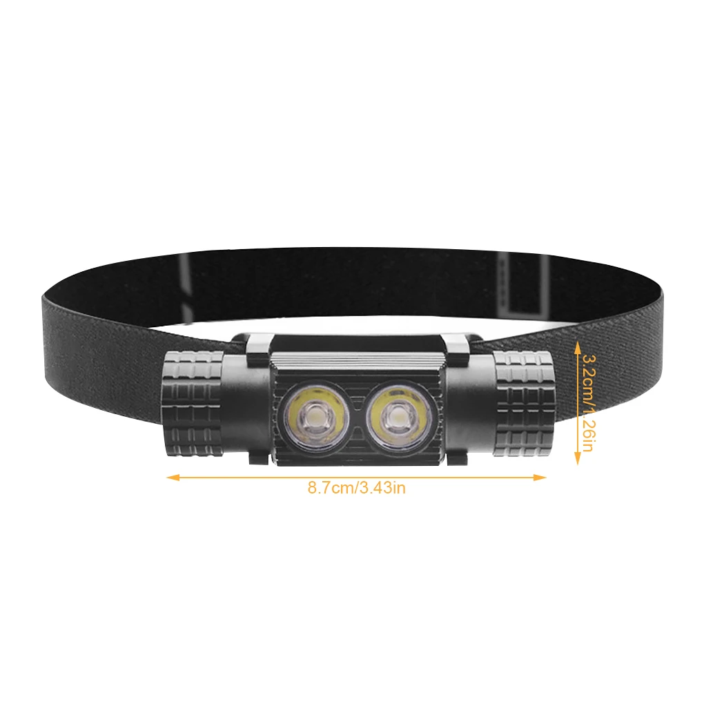

Headlight LED Portable Headlamp IPX6 Waterproof Fishing Head Flashlight Headband Hands-free Lamp D10-GCU2 USB Cable
