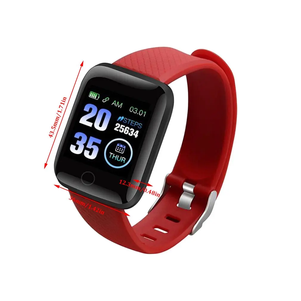 

116Plus Color Screen Smart Bracelet D13 Real-Time Heart Rate 1.3 Inch Sleep Ip67 Waterproof Gift Bracelet