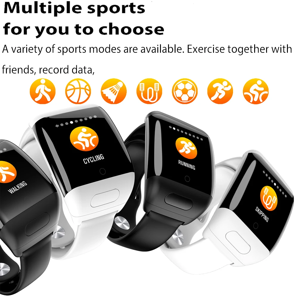 Новые беспроводные наушники умные часы мужские и женские пульсометр спортивные