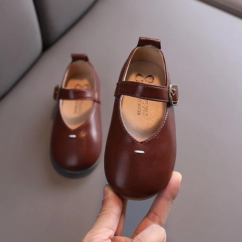 

Girls' Shoes 2021 Spring And Autumn New Korean Children's Soft Sole Baotou Princess Baby Single Doudou British Girls Flats