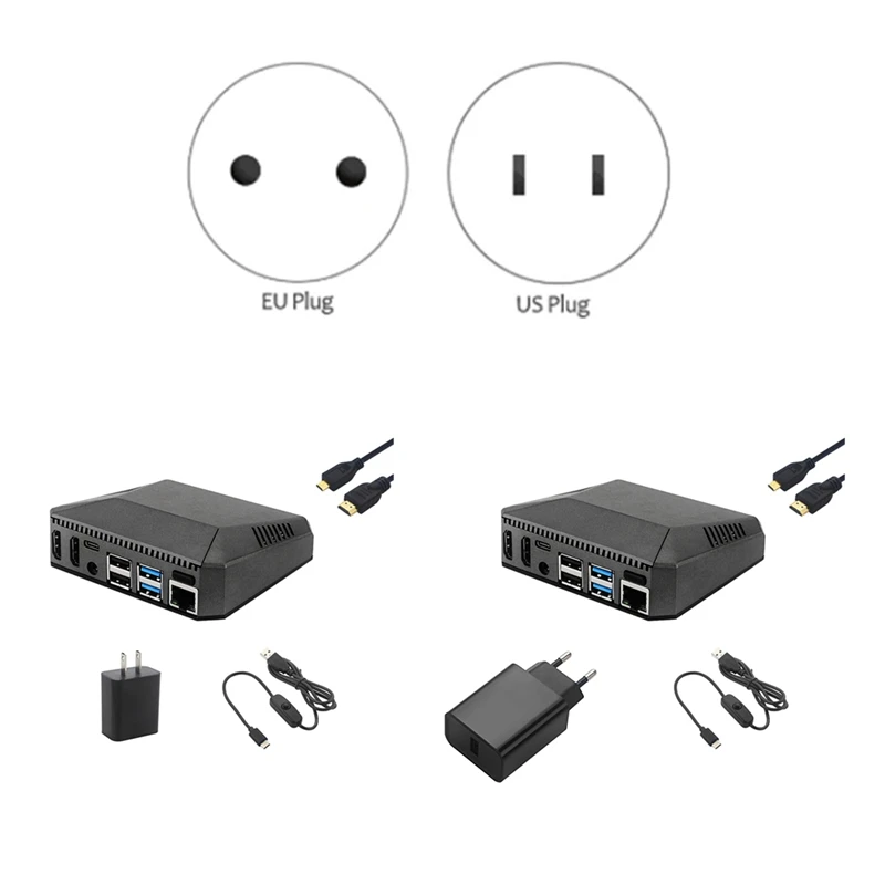 

Чехол из алюминиевого сплава для Raspberry Pi 4B, чехол для выключателя питания с выключателем питания