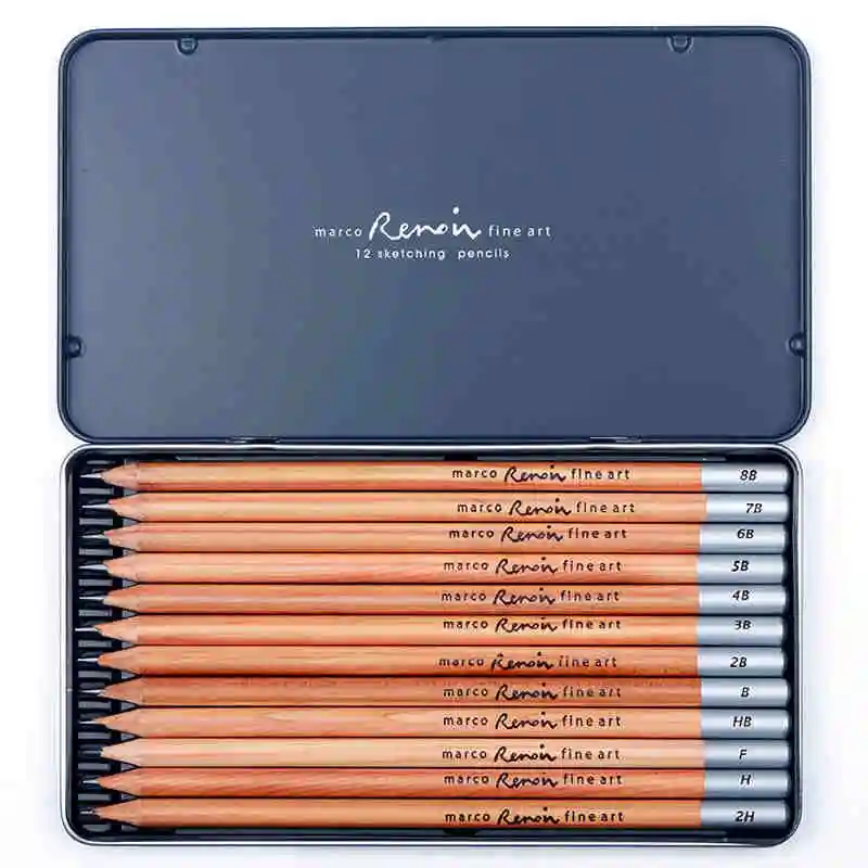 12 шт. карандаш с древесным углем смешанный свинцовый для рисования