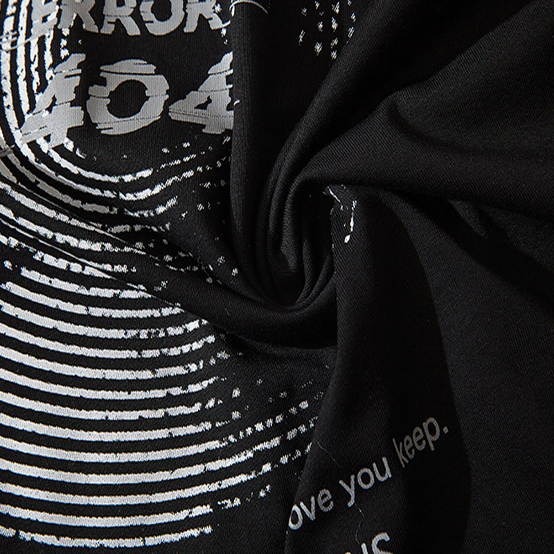 

ELKMU 2021 Summer Tshirts Creative Fingerprint Print Short Sleeve Tees Shirts Streetwear Men Hip Hop Harajuku Loose Tops HE595