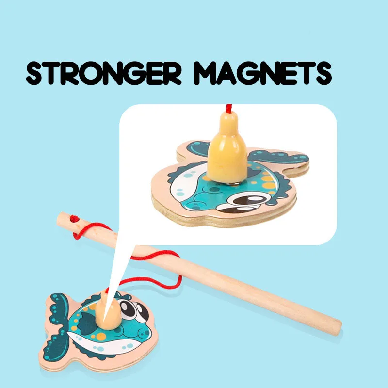 Детские магниты игрушки для рыбалки материалы Монтессори Обучающие деревянные