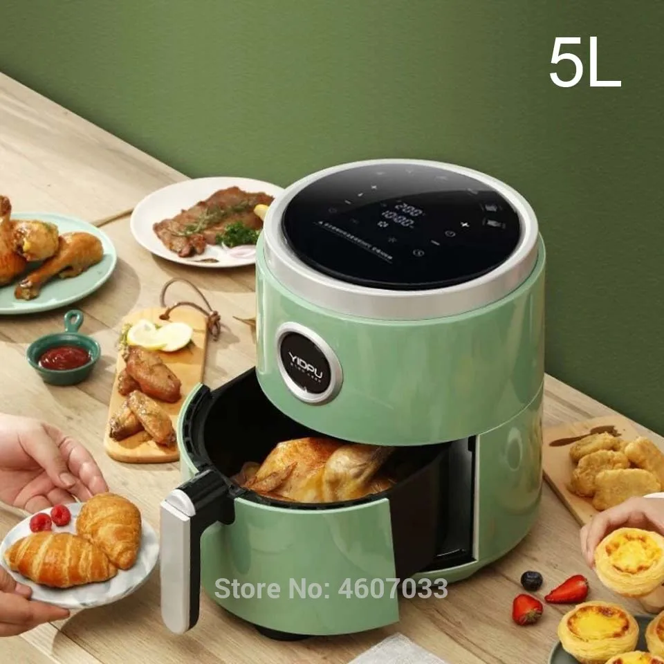 

5L large capacity Oil-free air fryer Intelligent Automatic Electric potato chipper household multi-functional Oven no smoke Oil