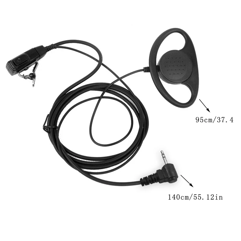 

D-Type Earpiece Headset PTT Mic For Motorola Talkabout Walkie Talkie 2.5mm 1-Pin