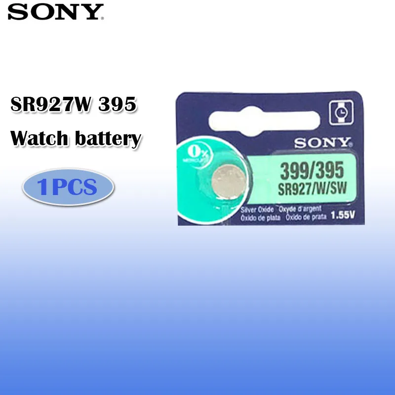 1 шт./лот Sony 100% оригинал 395 SR927SW 399 SR927W AG7 LR927 55 в серебряный оксид аккумулятор для