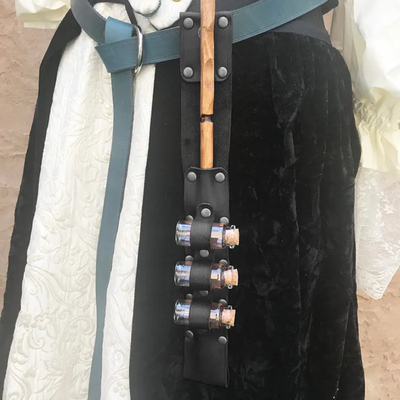 Vials Wand Holster Holder Steampunk Women Halloween Costume 