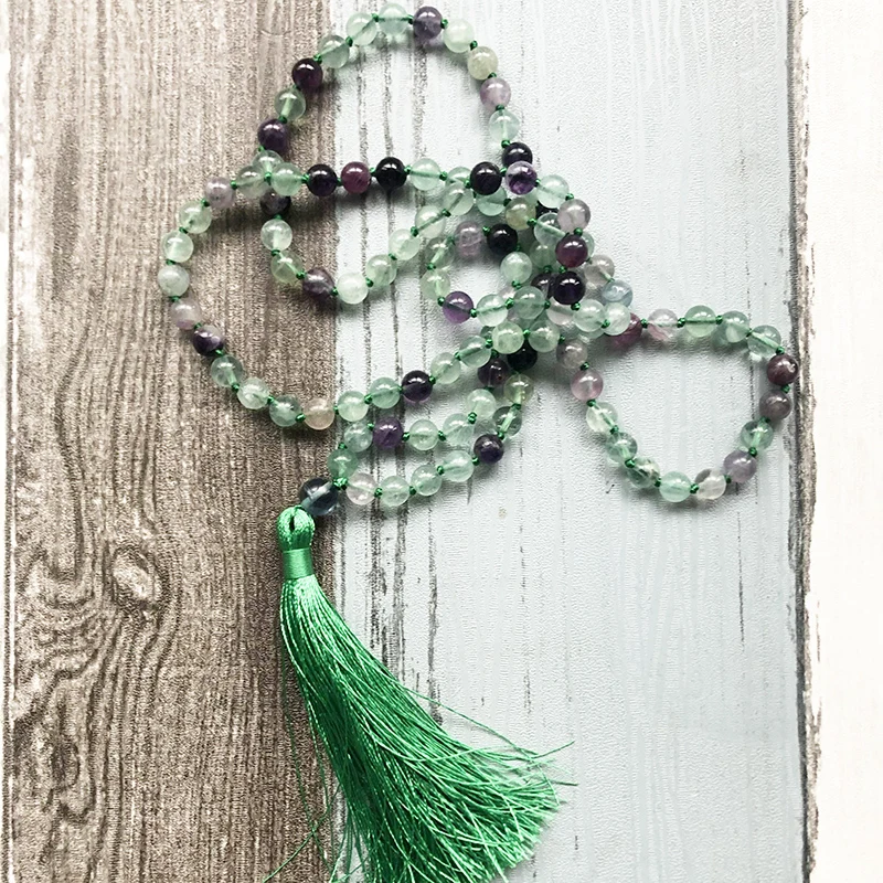 Женское Ожерелье из камня мала колье флуоресцентных бусин ювелирные изделия