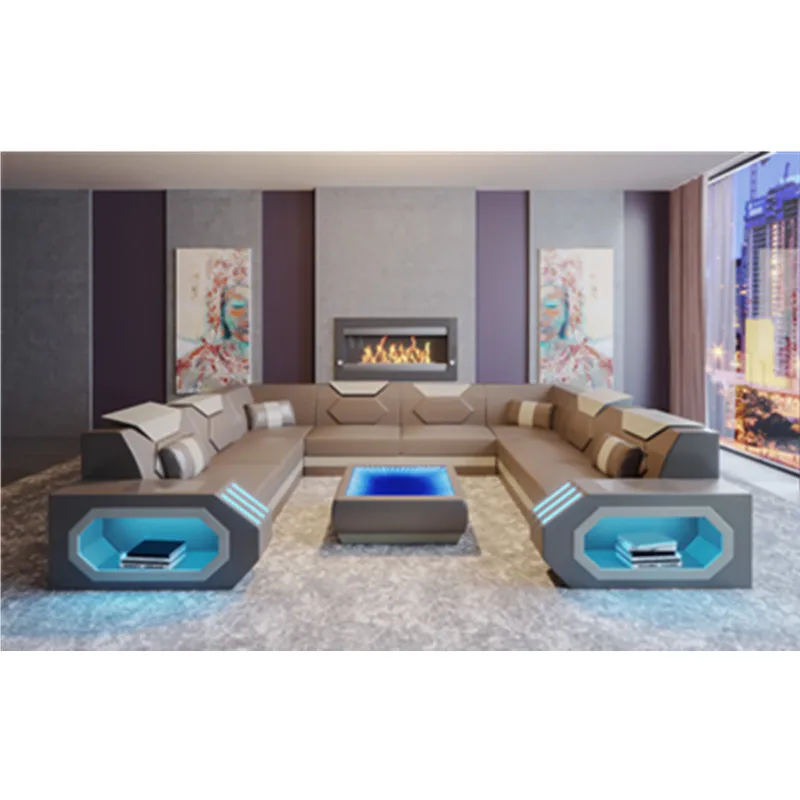 Горячая продажа кожаный секционный диван гостиной диван|Диваны для гостиной| |