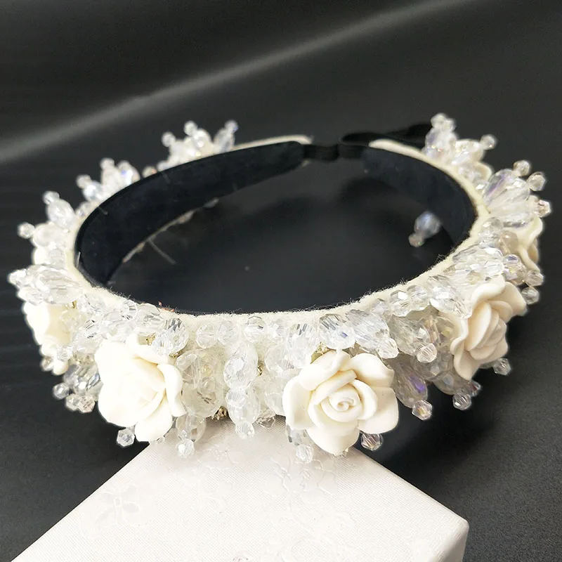 Женский свадебный головной убор с кристаллами и жемчугом цветок из смолы/кубик