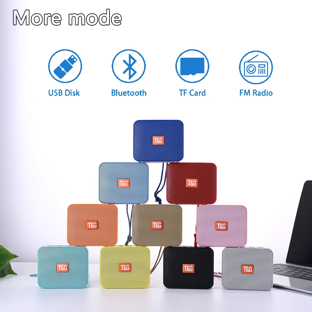 

Portable Bluetooth Speaker Loud Voice Mini Wireless Loudspeaker With Rope Waterproof Bass Support USB/TF Card/FM Radio/AUX