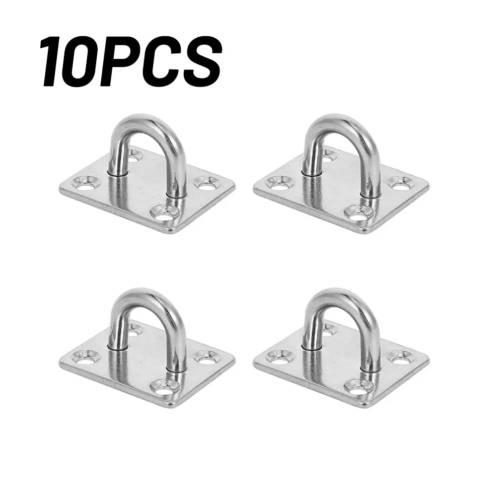 

Stainless Steel 10pcs Staple Ring Hook U Shape 26*26mm Hardware Marine