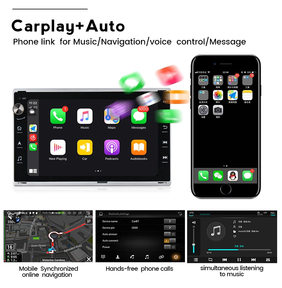 Автомобильное радио-мультимедиа с видеопроигрывателем Android 10 для Jeep Cherokee Compass Commander Wrangler 300C Dodge Caliber Liberty 2008 - 2011 и выше.