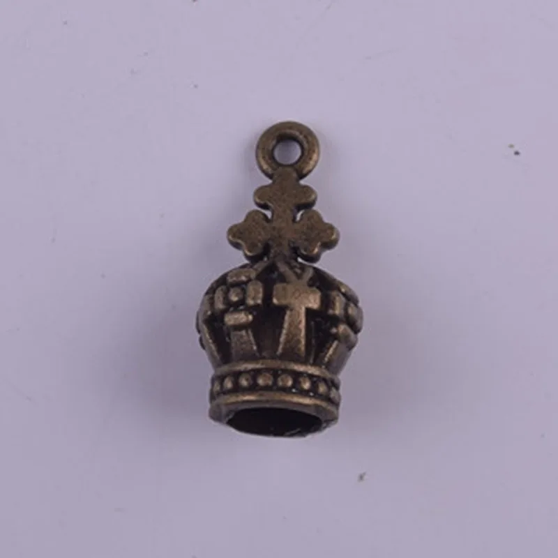 

Wholesale Crown Pendant Retro Bronze Leather Chain Style Necklace Pendant Alloy Jewelry Accessories 100pcs/lot: