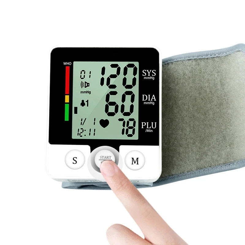 

Автоматический цифровой монитор артериального давления на запястье, пульсометр, прибор для измерения артериального давления, тонометр, Те...