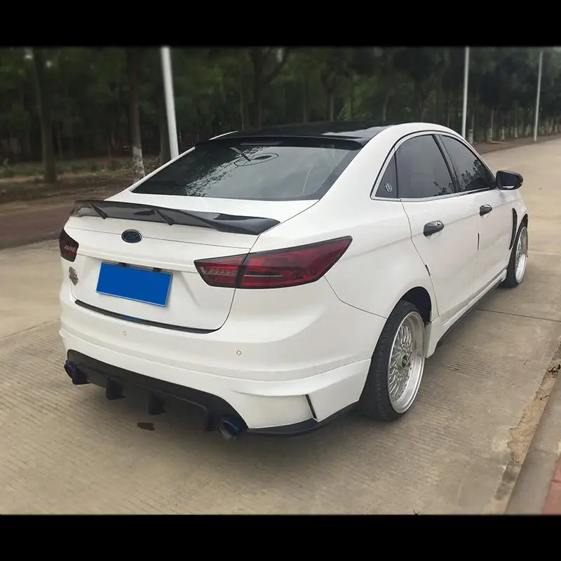 

Automobile Part Accessories Rear Aileron Voiture Tuning Trasero Car Aleron Roof Spoiler Wing 2015 2016 2017 2018 FOR Ford Escort