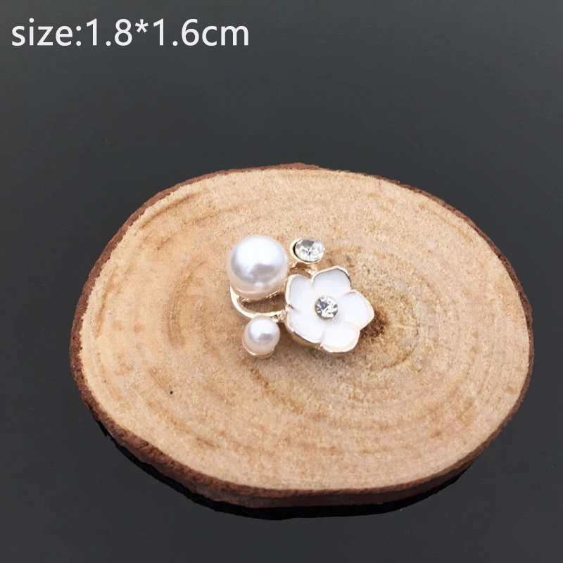 Модные Цветочные Стразы пуговицы жемчужные сплав стразы Хрустальный бант