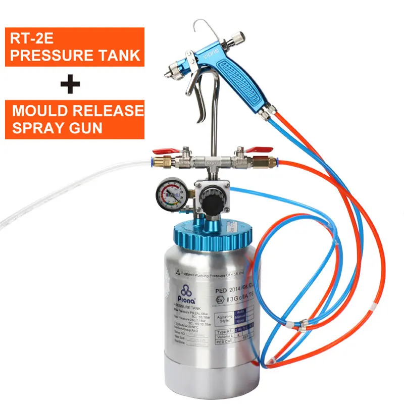 Mould Release Agent Spray Gun Equipment Pressure Tank 2 Lite
