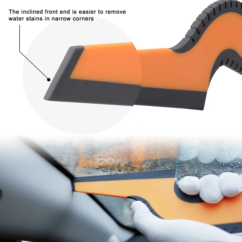 EHDIS 2pcs Vinyl Car Wrapping Snow Rubber Scraper Window Tint Film Sticker Remover Tools Windshield Washing Water Wipe Squeegee |