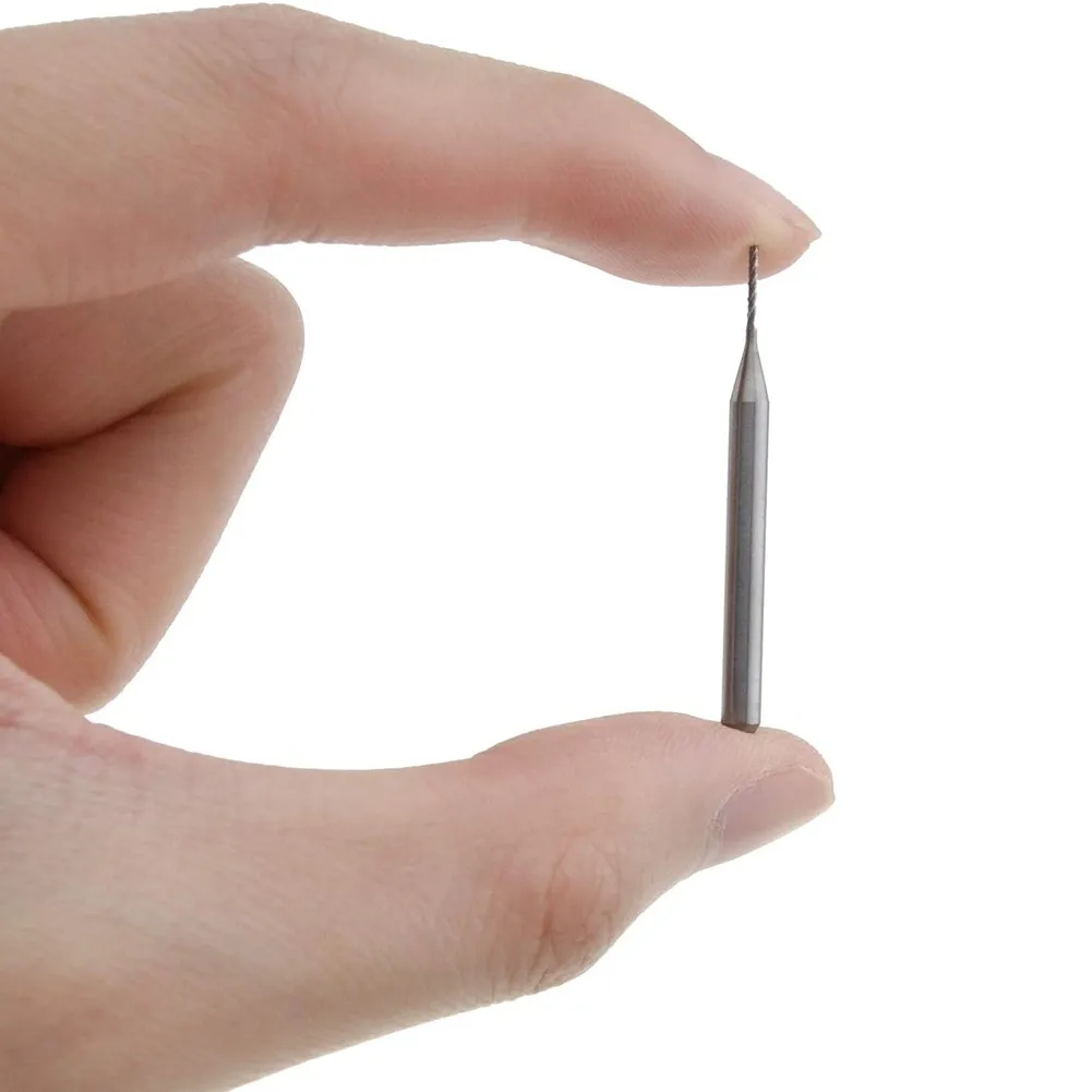 

10pcs 0.8mm Solid Carbide End Mill CNC PCB Engraving Drill Bit 3.175mm Shank Drill Bits Carbide End Mill Engraving Bits