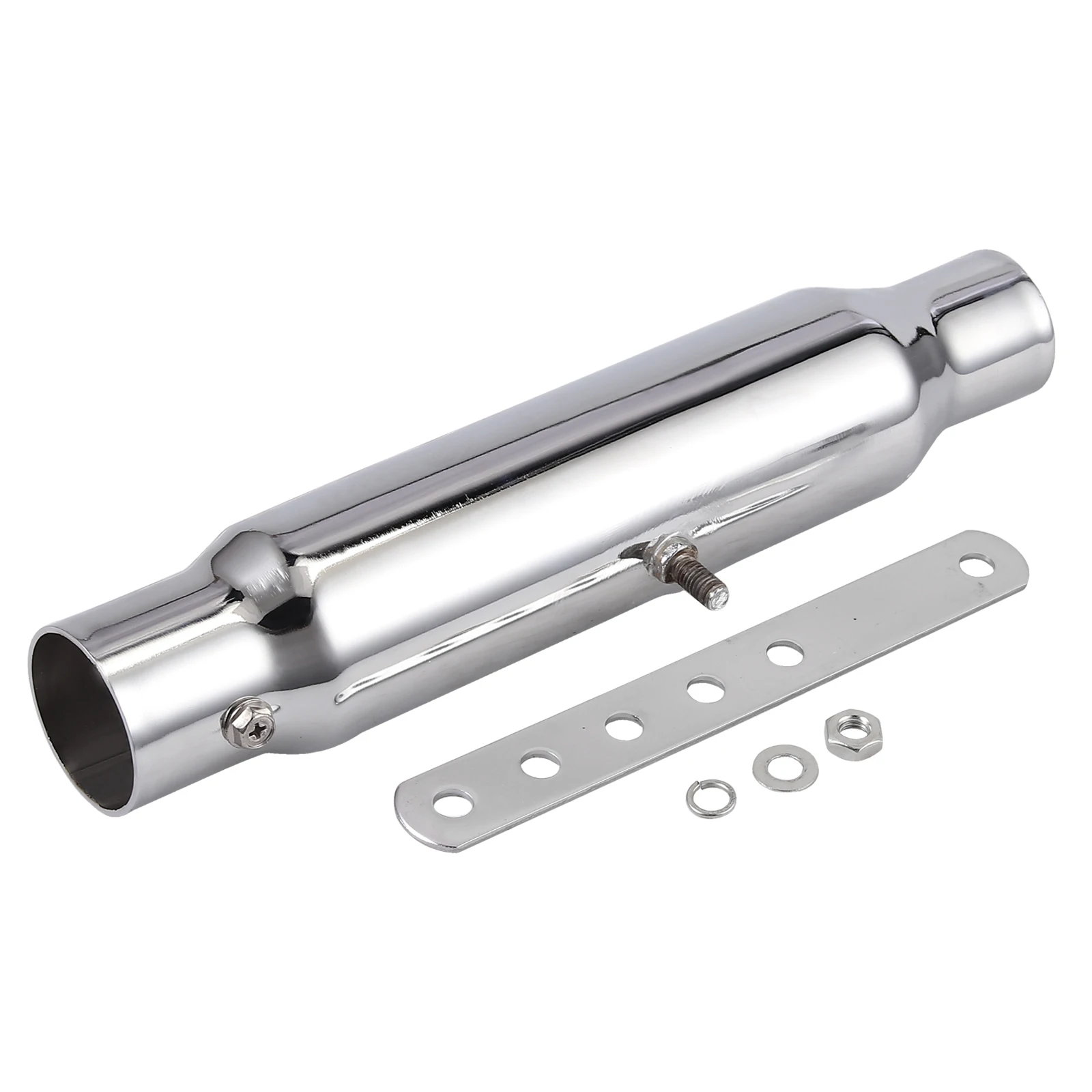 Justech 2 шт. 12 дюймов универсальная выхлопная железная труба Серебряный Железный