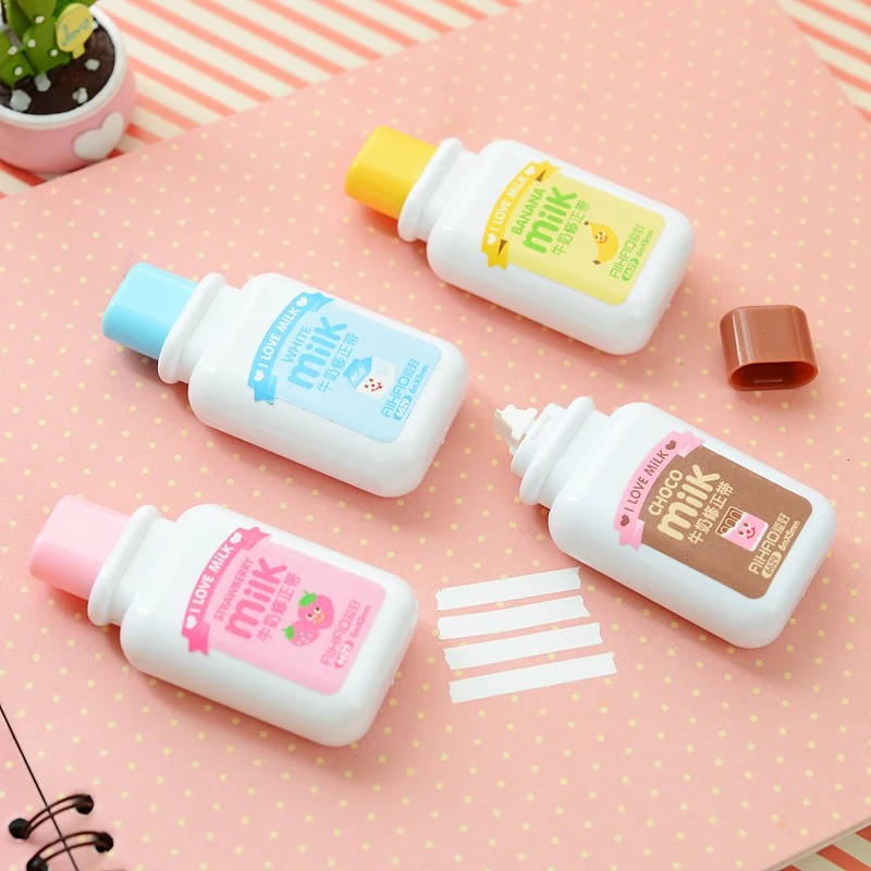 

1pcs Cute Milk Correction Tape Kawaii Cartoon Corrector Tape For Kids Girls Gifts School Office Stationery Correction Supplies