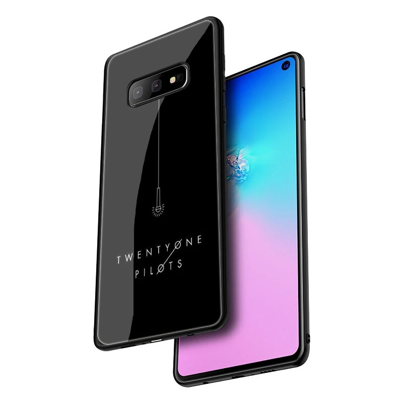 EWAU Twenty One Pilots 21 Music Tempered Glass phone case for Samsung S7 S8 S9 S10 Note 8 9 10 plus A10 20 30 40 50 60 70 | Мобильные