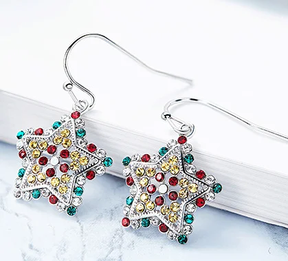 UXN303 925 серьги из чистого серебра Кристальные для девочек свадебные подарки на