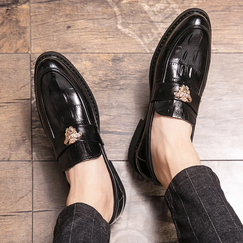 

Мокасины мужские из итальянской кожи, Повседневные Дышащие туфли, классические черные, модные трендовые Свадебные лоферы