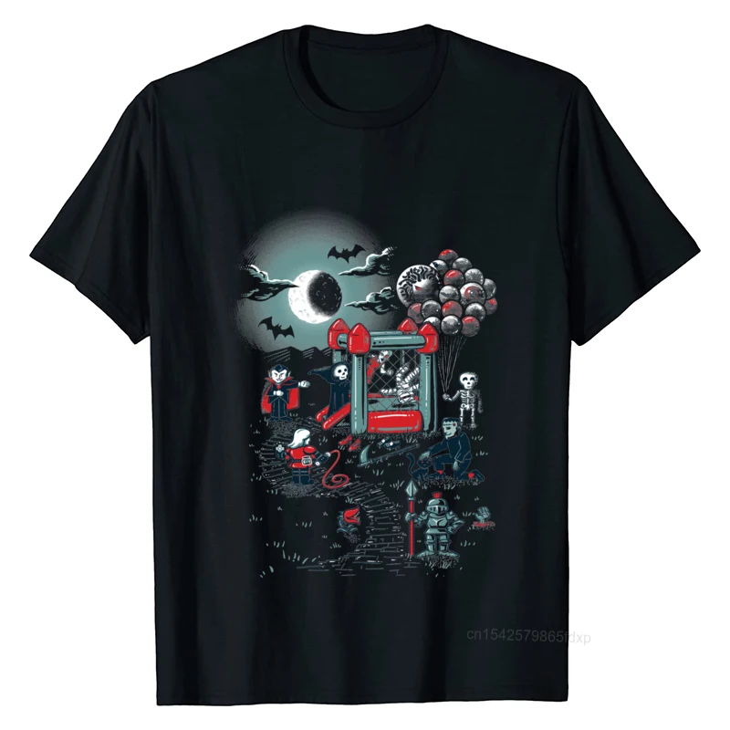 Футболка унисекс с мультяшным принтом Мужская футболка надписью THE FUN IS HERE IN