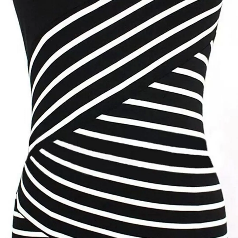 Новинка винтажное весенне-летнее женское Полосатое деловое офисное