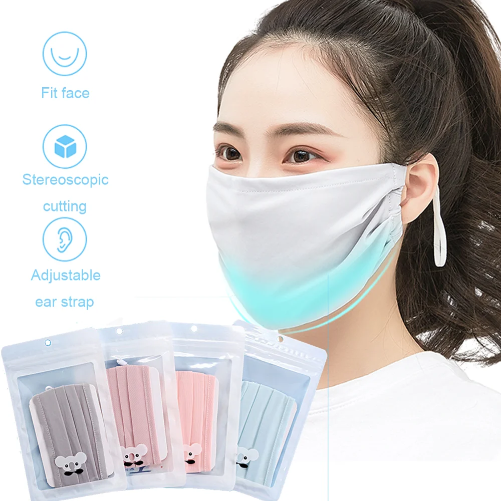 Регулируемая Маска с УФ защитой и заушными петлями переработанная из вискозы