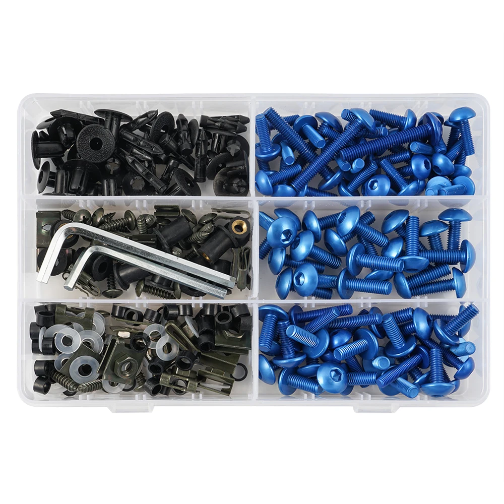 NICECNC 224 шт. Комплект болтов обтекателя крепежные зажимы винты для кузова Yamaha FZ1 FZ6